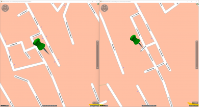left: TOMTOM map<br />right: HERE map