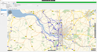 Routing within the region of Hamburg. No TruckAttributes applied.<br />The average routing distance is about 6,177 km. The average traveltime is about 9'547 seconds.