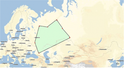 Covered area are intersecting other countries